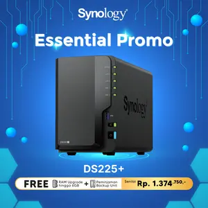 SYNOLOGY DS225+ DiskStation 2 Bay NAS Storage Server Backup Desktop - Promo Garansi Essential