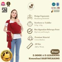 Gambar Mere et Moi Gendongan Cukin Modern Kaos Bambu Jarik Baby Wrap Bamboo Fabric Lembut Adem - STONE GREY dari Mere et Moi Kota Tangerang 3 Tokopedia