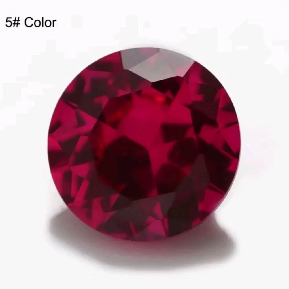 Batu Permata Red Shafire Dimensi 7x7x5mm Warna Merah Cerah untuk Perhiasan