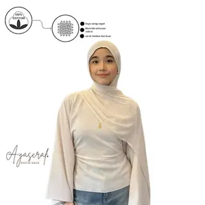 Pashmina Viscose bamboo Modal Flowly Jilbab viscose bamboo Muslim Wanita 175cm x 75cm Viscose Premium Luxury pashmina nyaman adem