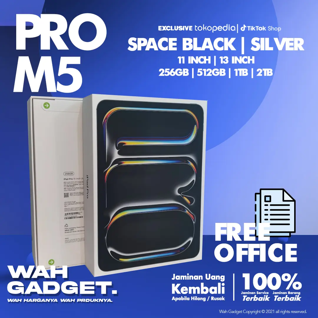 [Live] Apple iPad Pro M5 2025 Wifi Only 256GB 512GB 1TB 2TB Space Black Silver Original Garansi Internasional
