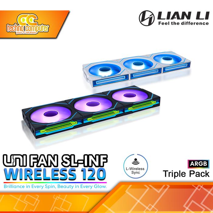 Gambar FAN CASING LIAN LI UNI FAN SL-Infinity Wireless 120 - 120mm Triple Pack ARGB Fan With Controller dari Techno Computer Bali Kota Denpasar Tokopedia
