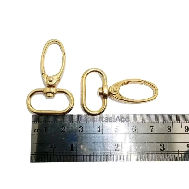 (2 pcs )Pengait Tas Hook Putar model Paus L 2 cm Tebal Premium 2