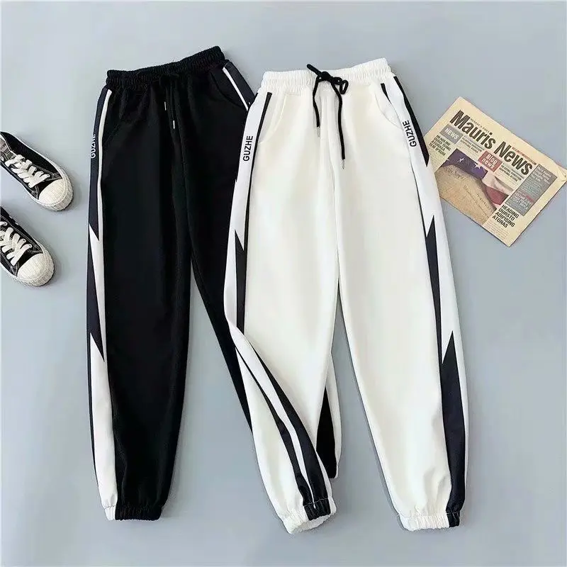 [S-5XL] plus size men's and women jogger pants couple plus size jogging pants track pants sports harem pants loose drawastring casual sweat trousers Menswear Lingerie