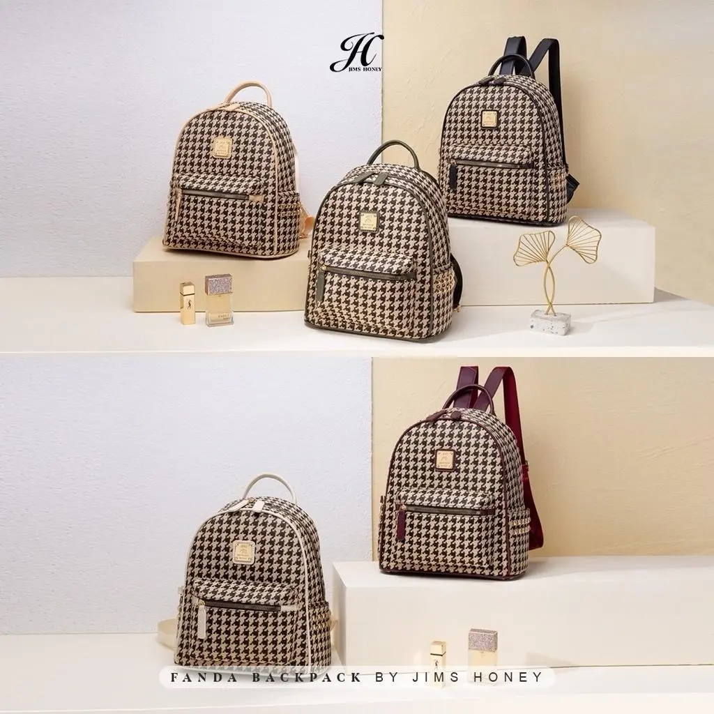 Fanda BACKPACK dengan motif houndstooth