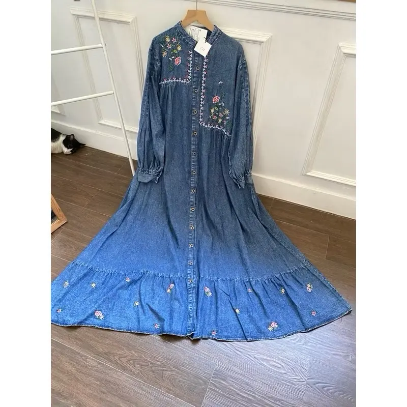 Dress denim bordir flower 20618, 21075, 20871, 21077 | Talullah 7