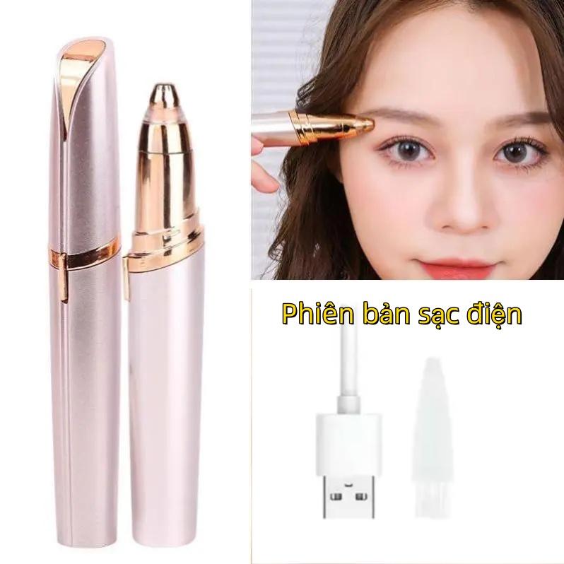 Phiên bản sạc của máy tỉa lông mày bằng điện có thể dùng để tỉa lông mép lông mũi lông nách mà không gây đau rát.