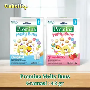 Promina Melty Buns 42g Cookies Kue Snack Biskuit MPASI Bayi 12 Bulan Original Strawberry Boromon