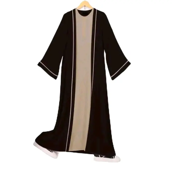 Turkishtan Gamis abaya kombinasi warna. Crinkle Airflow Dress Wanita Muslim 1