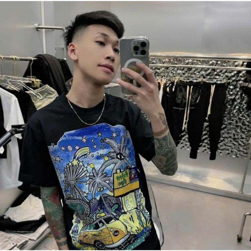 Áo phông nam nữ cộc tay cổ tròn Cây Dừa in oto boy phố mới 3