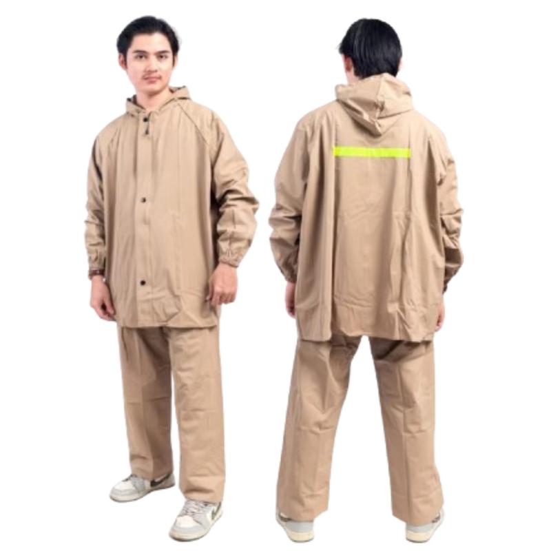 Product Introduction of JAS HUJAN DEWASA PRIA WANITA TEBAL MANTEL HUJAN UNISEX BAHAN PREMIUM KUAT Setelan Biru Merah Hijau 53