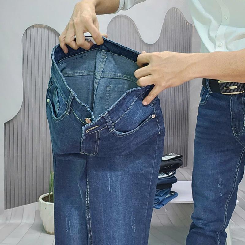Quần Jean Nam Co Giãn Xanh Đen Xước - Giá Rẻ, Phong Cách Trẻ Trung 4