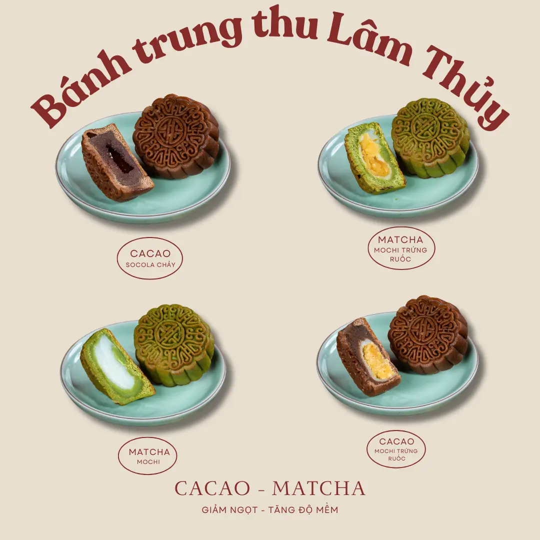 Mã Mới - Bánh trung thu nướng Lâm Thủy 85gr menu 7 vị bánh nướng