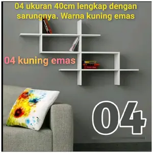 04 kuning emas. rak etalaze ukuran 40cm lengkap Dengan sarungnya