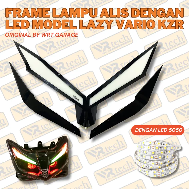 Frame Lampu alis custom model lazy vario 125 KZR Motorcycle Akrilik 0