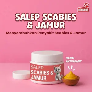 NOVAMOS Salep Scabies Jamur Kucing dan Anjing Obat Gatal Gudik Koreng Ampuh