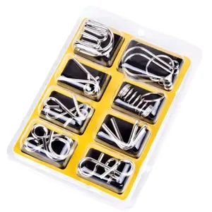 Metal Puzzle Set 8 in 1 / Mainan Logam 3D Latih Asah Kercedasan Otak IQ Kreatif Edukasi Anak / Mainan Pikiran Asah Otak Untuk Anak Anak Permainan