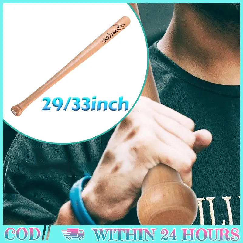 Tongkat Baseball 29 33 Inch Kayu Solid Pemukul Kasti Pertahanan Diri Anti Maling Olahraga Kuat