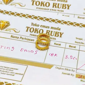 [PROMO] Anting Baris Dua Emas Muda Asli Awet Kuat Tahan Lama Anti Luntur Perhiasan