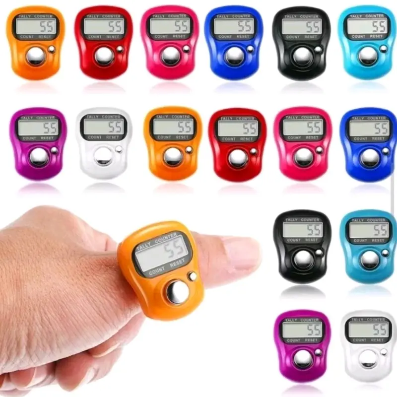 1PCS Tasbih Digital Mini Jari Alat Hitung Finger Electrik Tasbeh Tally Kecil LED A244 8