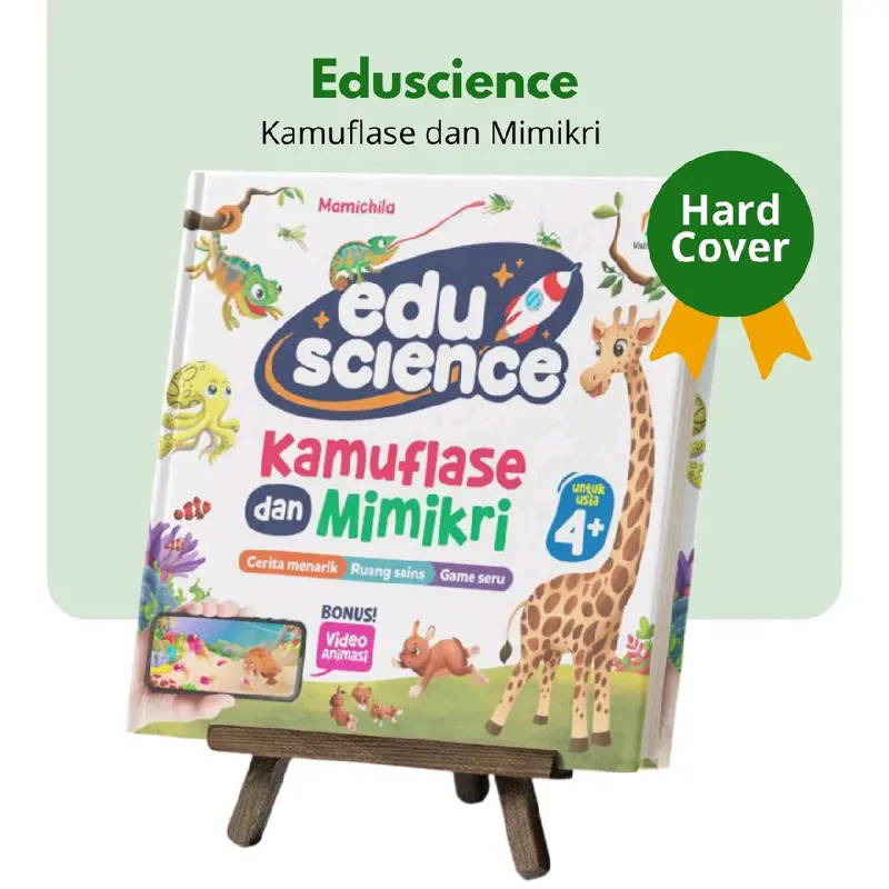 Eduscience Kamuflase & Mimikri Buku Hewan Anak Hardcover Full Color TK dan SD 0
