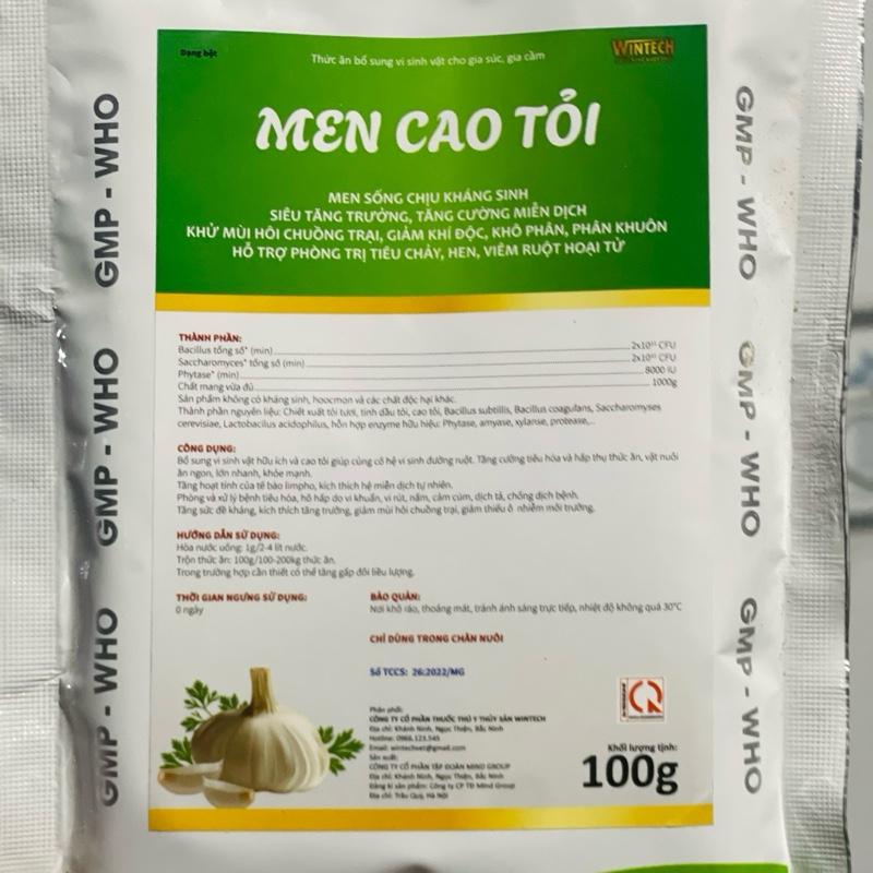 100g Men sống cao tổi dành cho gà của công ty Windtech đạt chuẩn GMV-WHO
