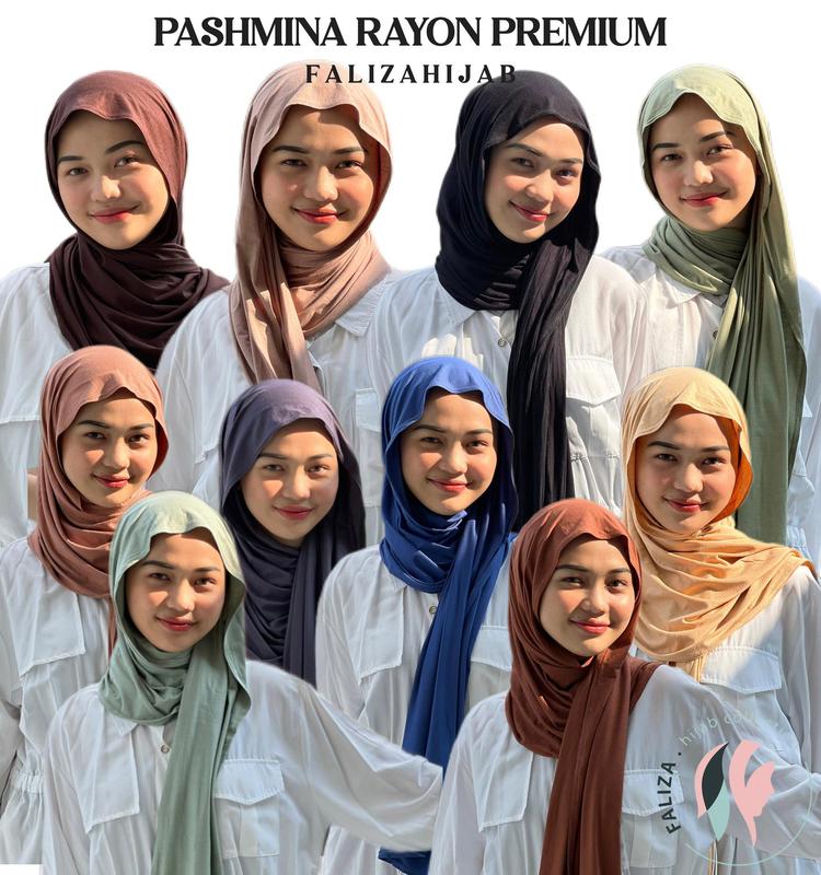 FALIZA Hijab Pashmina Kaos Rayon Premium 0