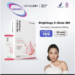 NewLab C-Gluta 360 drink (15 sachet) brightlogy c gluta L-Glutathione dan tinggi vitamin C minuman pencerah kulit Newlab NEWLAB+ newlab newlab+ C Gluta 15sch