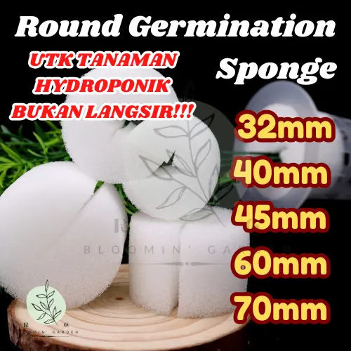 Round Aquaponic Germination Sponge Hydroponic Germination Sponge Netpot Hydroponik Span Percambahan Anak Benih