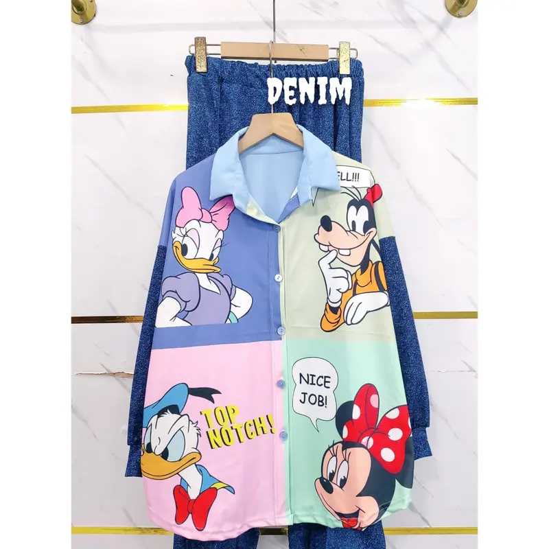 YM 753 - yimie fashion setelan oneset wanita dewasa - set dona & celana cutbray & #setelan #tiktokshop #outfit #oneset #cucigudang Baju Wanita Motif Atasan Oversize Panjang Katun Kaos Linen Rayon Bawahan cuci kering xxl 3