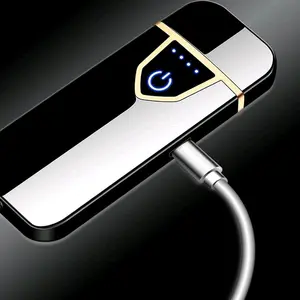 Pemantik Electric slim Touchsreen (cas USB). plasma lighter