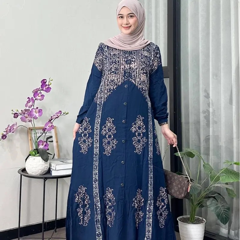 (SPESIAL PROMO) GAMIS TWILL HARGA TERJANGKAU || RAYON PREMIUM || RESLETING DEPAN Muslim Cantik Casual Formal Motif Panjang Dress Wanita • orchid Muslim Wine • simpel casual Multicoloured Santai Nyaman exclusive bahan jumbo elegan •putih - hitam live warna 2
