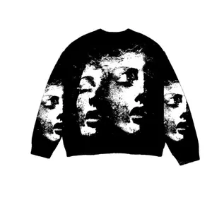 sweater full print your life unisex oversize atasan casual wanita dan pria crewneck basik  Hitam Oblong Distro Motif Sablon Keren