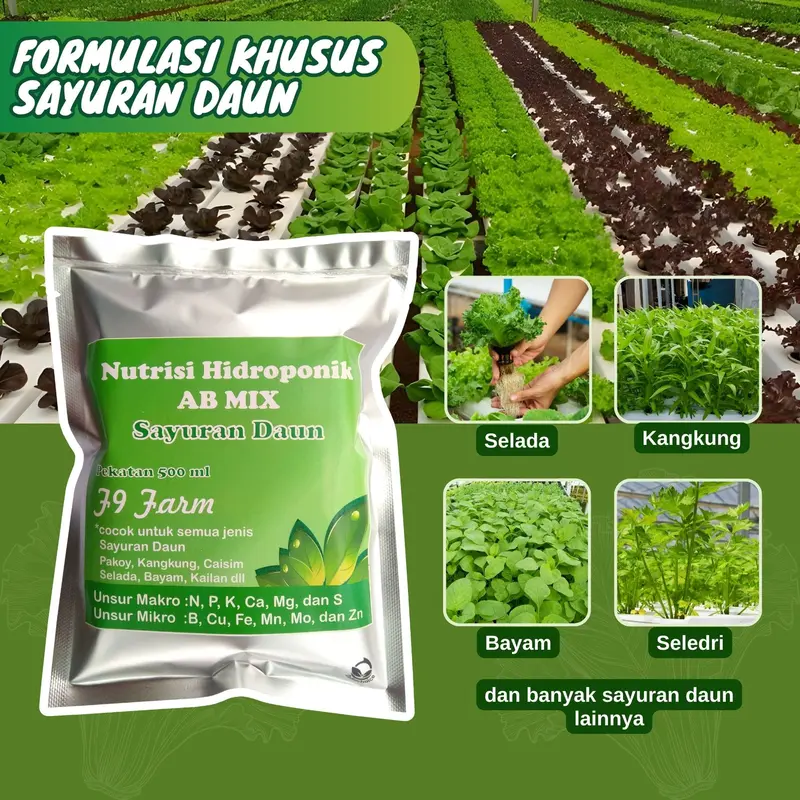 AB Mix 500 ml Serbuk Pupuk Nutrisi Hidroponik Sayuran Daun - Kualitas Premium 2