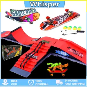 Skateboard Jari Mini Dengan Alat Peraga Set Model Mainan Anak-anak Track Ramp