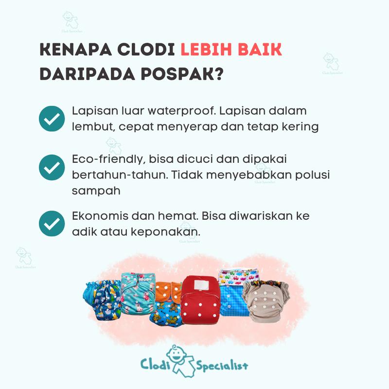 Original Insert Clodi Babyland Microfiber Penyerap Ompol Popok Kain Clody Pempes Kain 4