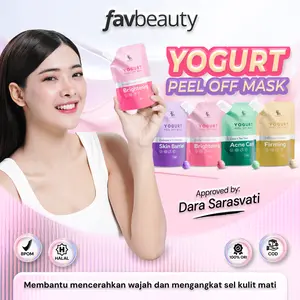 [BEST SELLER] Fav Beauty Yogurt Peel Off Mask - Brightening, Firming, Skin Barrier, Acne Care | Masker Wajah Mencerahkan Exfoliasi Muka SkinCare Pemutih Masker Jerawat Anti Aging Penuaan Menjaga Skin Barrier