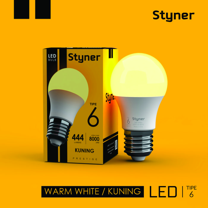 Gambar Lampu LED A BULB STYNER TIPE 6 KUNING dari 56 Mart Official Kota Surabaya Tokopedia