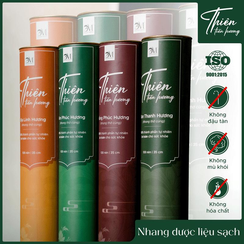 Nhang Sạch Thảo Mộc 108 Nén – Địa Linh Hương Kim Phúc Hương Hồng Phúc Hương Đan Thanh Hương