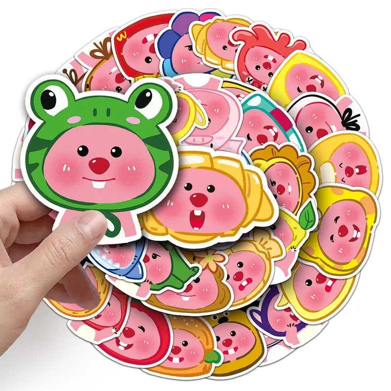 10/50 miếng dán siêu dễ thương Loopy cho bé trai và bé gái, Tự Làm Điện Thoại Di Động/ Máy Tính Xách Tay/ Mũ Bảo Hiểm/ Sáng Tạo Không Thấm Nước 7
