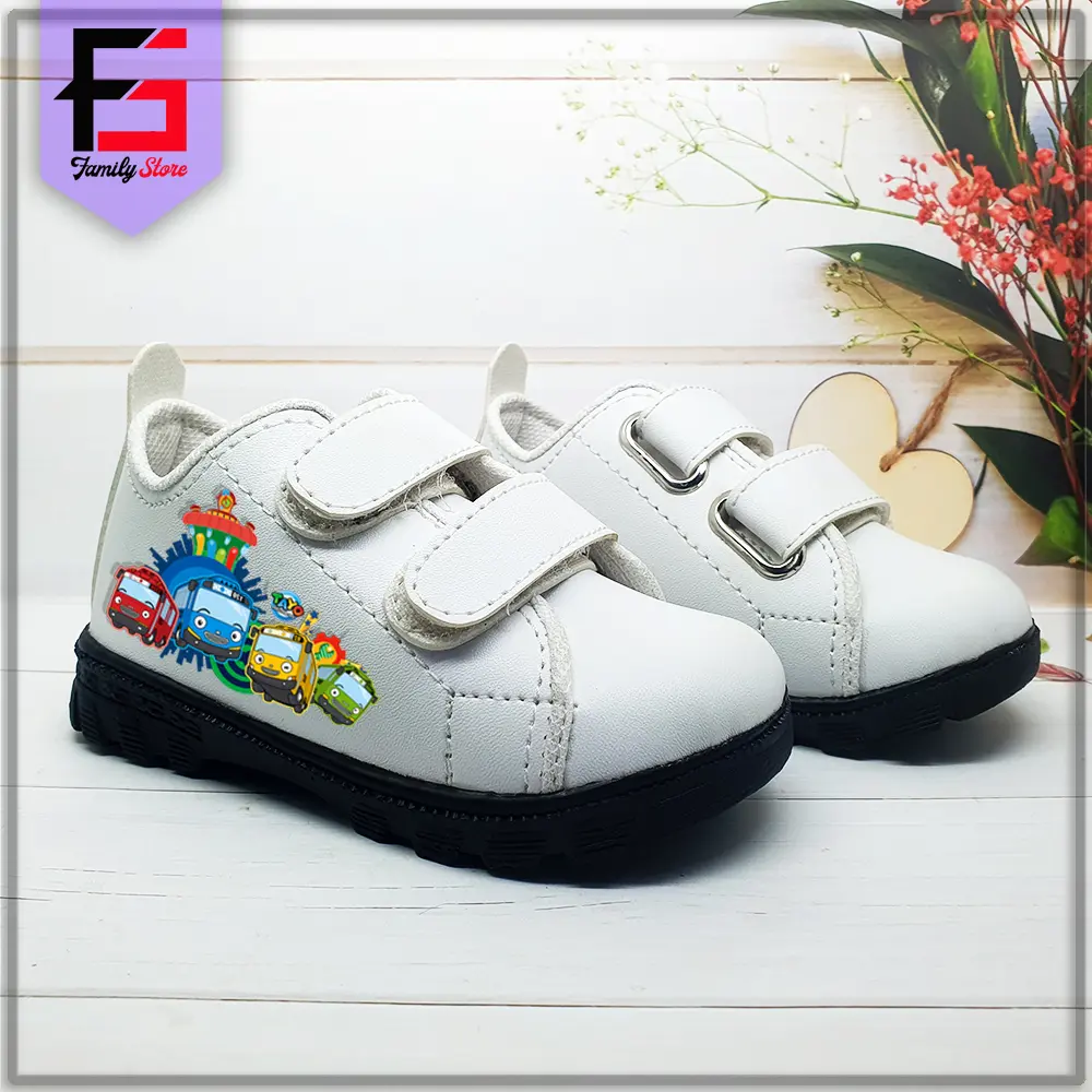 Sepatu Sneakers Anak TAYO Laki Laki Perempuan Trendy / Sepatu Kets Perekat Cowok Cewek Anak Fashion Sporty / Sepatu Balita Anak Pria Wanita Karakter Tayo The Little Bus / Sepatu Running Anak Motif Kartun Keren Lucu