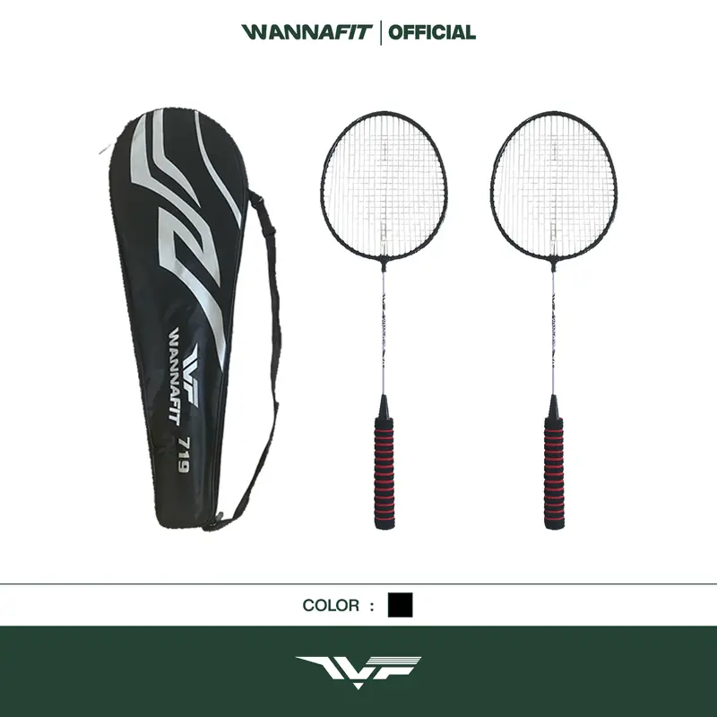 WANNAFIT Raket Badminton Set 2pcs | Free Tas | Peralatan Bulu Tangkis 5