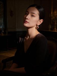 Vintage Royal Ruby Drop Earrings | Gold Plated with Blue Sapphires | Perfect for Date Night