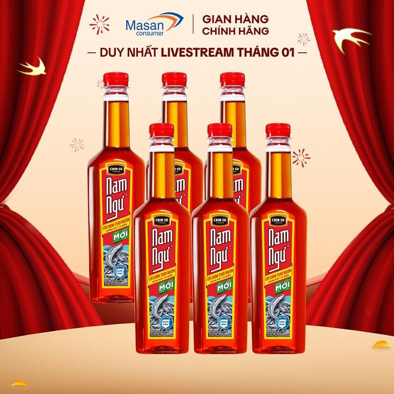  Combo 6 nước mắm Nam Ngư cá cơm tươi chai 750ml 