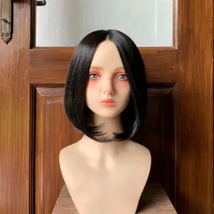 Full Wig Half Lace CHRISTY Medium Hair Panjang 35 CM Dengan Synthetic Fiber Impor Premium