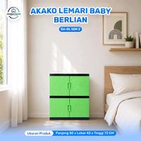 Gambar AKAKO - LEMARI PAKAIAN ANAK PLASTIK AKAKO BABY "BERLIAN" SUSUN 2/KODE: BA-BL - PAKAI KACA dari AKAKOOFFICIALSHOP Kota Tangerang 2 Tokopedia