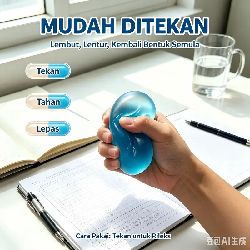 Bola Squishy Transparan Isi Minyak Kelapa - Sensasi Unik, Menenangkan ...
