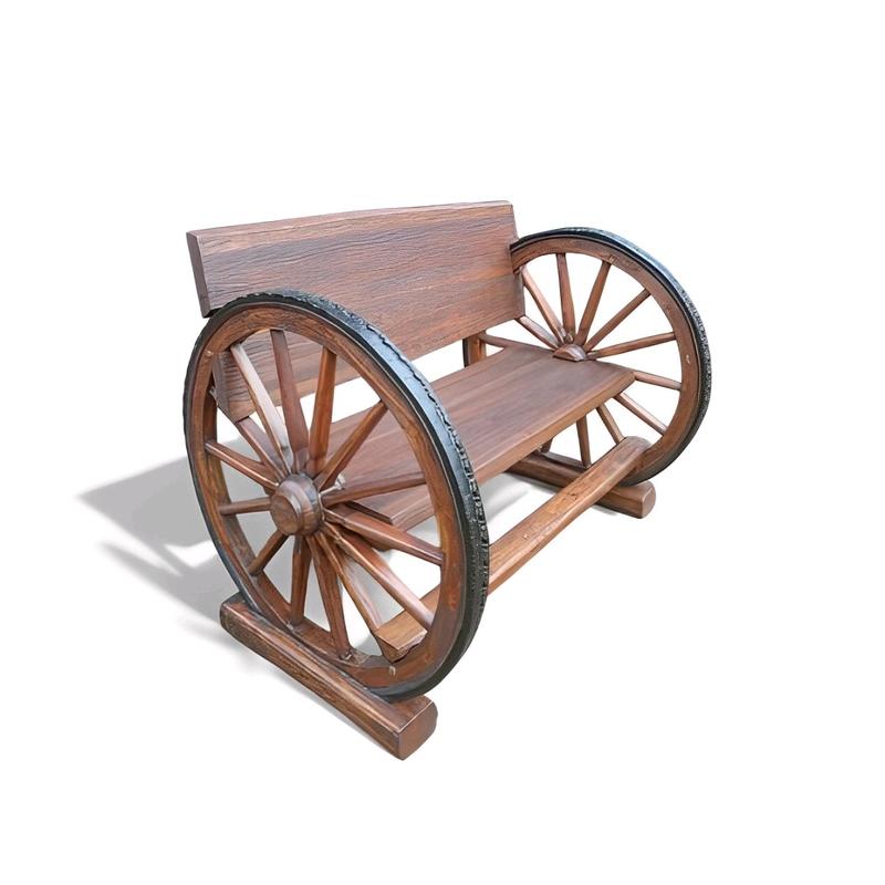 bangku roda dokar antik - roda dokar antik - roda dokar imitasi - outdoor 1