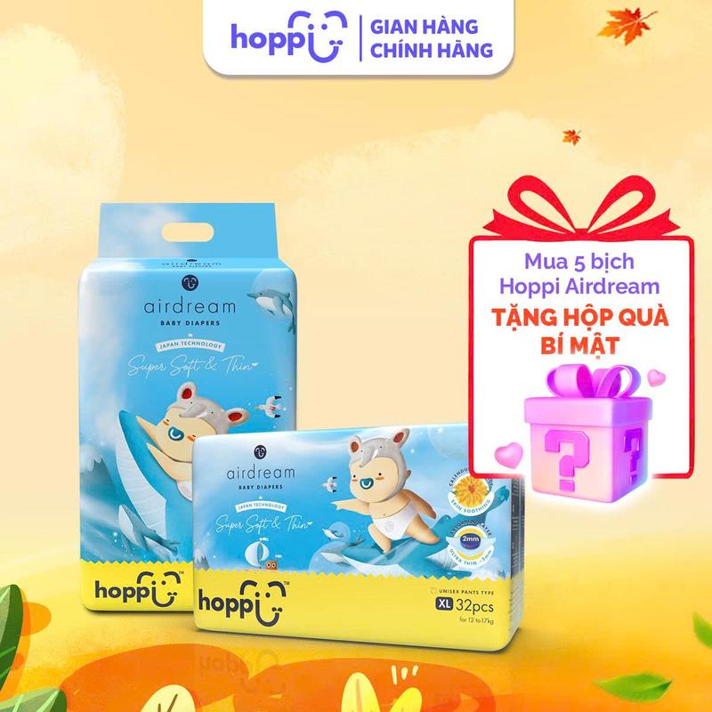 [ DEAL TO ] Mua 4 Bịch tã - bỉm Hoppi Airdream tặng ngay 1 Hộp Quà Bí Mật