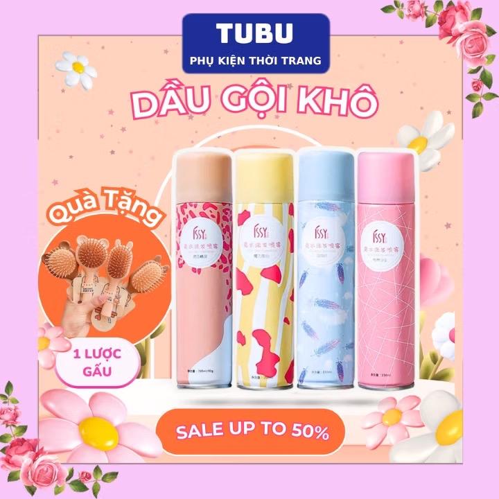   MUA 1 TẶNG 1 LƯỢC  - Dầu gội khô nhiều màu 150ml + TẶNG 1 LƯỢC NGẪU NHIÊN | Tubu 